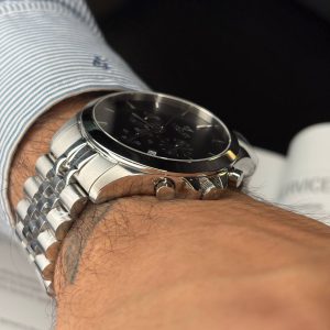 ساعت مردانه ویولت B0624G نقره ای صفحه مشکی