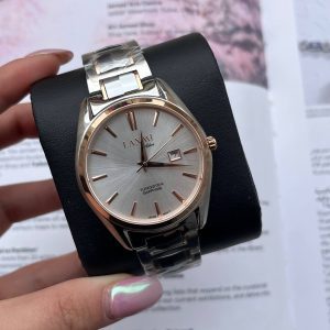 ست مردانه لاکسمی(LAXMI) 8560G نقره رز صفحه سفید
