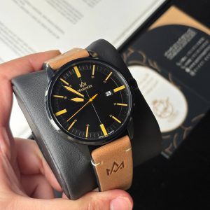 ساعت مردانه مارون 77447G-332کرم صفحه مشکی