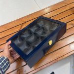 جعبه12خونه چوبی بالشتک معمولی سرمه ای داخل مشکی